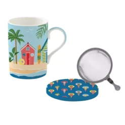 EASY LIFE A LA PLAGE Coffret Tisanière 35 Cl En Porcelaine