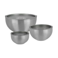 Bol Saladier Double Paroi En Acier Inoxydable + Couvercle GSW D18 -Magasin De Cuisine À Domicile bol saladier double paroi en acier inoxydable couvercle gsw d18 1