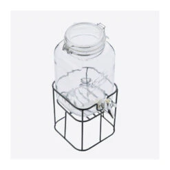 Bonbonne En Verre Sur Support Avec Robinet Jus Punch Rhum Arrangé Point Virgule 3.5 L