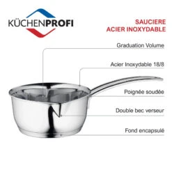Casserole Saucière Inox à 2 Becs KUCHENPROFI D14 -Magasin De Cuisine À Domicile casserole sauciere inox a 2 becs kuchenprofi d14 7