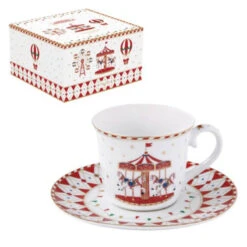 EASY LIFE CHRISTMAS WONDERLAND Coffret Tasse à Thé Porcelaine Décor Noël 200 Ml -Magasin De Cuisine À Domicile christmas wonderland coffret tasse a the porcelaine decor noel 200 ml 2