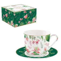 EASY LIFE BOTANIC CHIC Coffret Déjeuner 40 Cl En Porcelaine