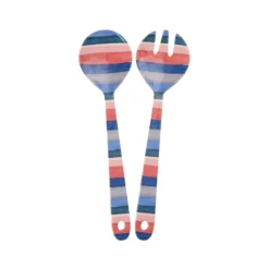 Couverts à Salade En Mélamine RICE Rayés "A New York Minute"