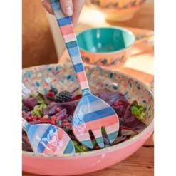 Couverts à Salade En Mélamine RICE Rayés "A New York Minute" -Magasin De Cuisine À Domicile couverts a salade en melamine rice rayes a new york minute nvs 3