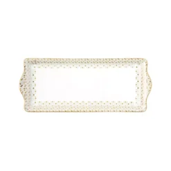 EASY LIFE FESTIVE Plat à Cake 35x15 Cm En Porcelaine -Magasin De Cuisine À Domicile festive plat a cake 35x15 cm en porcelaine 2