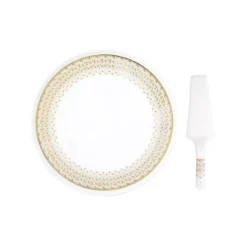 EASY LIFE FESTIVE Plat à Tarte D32 Cm Avec Pelle En Porcelaine -Magasin De Cuisine À Domicile festive plat a tarte d32 cm avec pelle en porcelaine 2