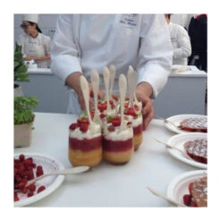 GEORGETTE Demoiselle Biodégradable Fourchette Finition Sable Blanc X 25 SC