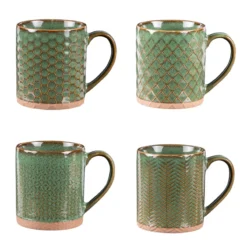 JASPE Coffret Mugs Porcelaine Vert TABLE PASSION 30cl - Les 4 -Magasin De Cuisine À Domicile jaspe coffret mugs gres vert table passion 30cl les 4 3