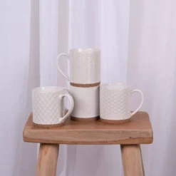 JASPE Coffret Mugs Porcelaine Beige TABLE PASSION 30cl - Les 4 -Magasin De Cuisine À Domicile jaspe coffret mugs porcelaine beige table passion 30cl les 4 4