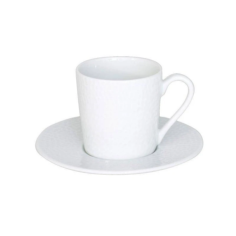 LOUNA Tasse Café Avec Sous-tasse En Porcelaine Blanche - Les 6 TABLE PASSION 4 LOUNA Tasse Café Avec Sous-tasse En Porcelaine Blanche - Les 6 TABLE PASSION – Image 2