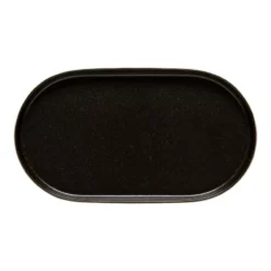 NOTOS Plat Ovale En Grès 37 Cm Noire COSTA NOVA