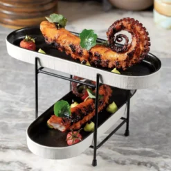 NOTOS Plat Ovale En Grès 37 Cm Noire COSTA NOVA -Magasin De Cuisine À Domicile notos plat ovale en gres 37 cm noire costa nova nvs 4