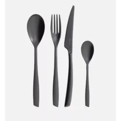 Magasin De Cuisine À Domicile 6 RIVIERA Cuillère De Table BUGATTI Finition PVD Noir Mat - L´unité