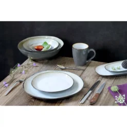 SHADOW NACRE Plat Ovale Long En Grès Réactif émaillé Médard De NOBLAT 35.5 X 14 Cm -Magasin De Cuisine À Domicile shadow nacre plat ovale long en gres reactif emaille medard de noblat 355 x 14 cm p 2