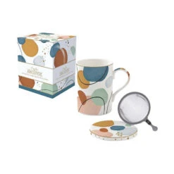 EASY LIFE SHAPES Coffret Mug Tisanière Porcelaine