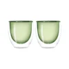 Tasse à Café Expresso En Verre Double Paroi 8 Cl WD Lifestyle Vert - Les 2 -Magasin De Cuisine À Domicile tasse a cafe expresso en verre double paroi 10 cl wd lifestyle vert les 2