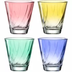TWIST Verre 21 Cl LEONARDO Couleurs Assorties X4